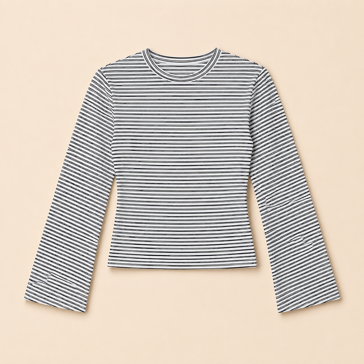 Women’s Striped Fitted Long Sleeve Top