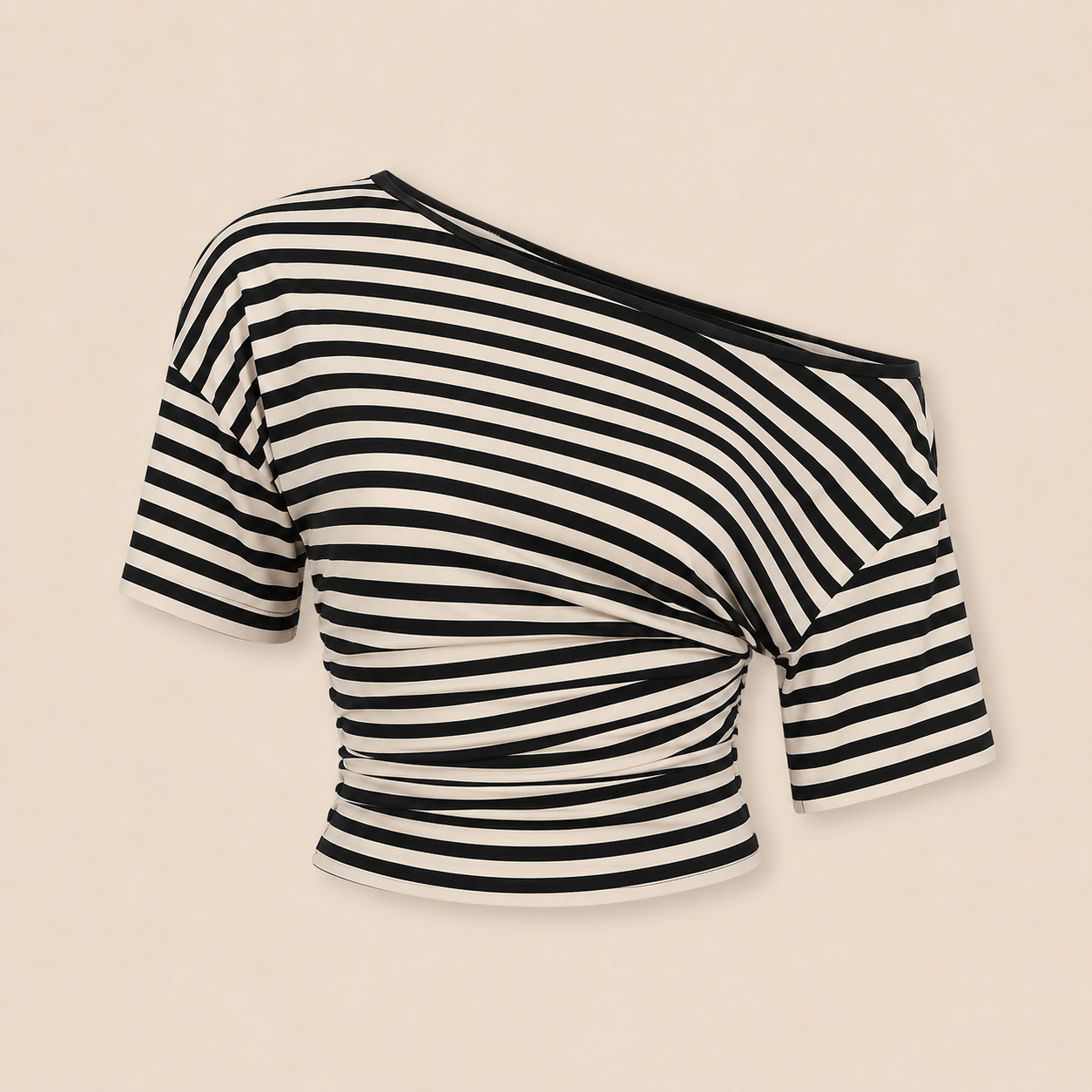Women’s Striped Off-Shoulder Oversized Top