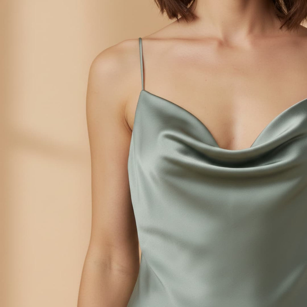 Elegant Satin Dress for Women with Adjustable Straps and a Figure-Hugging Fit