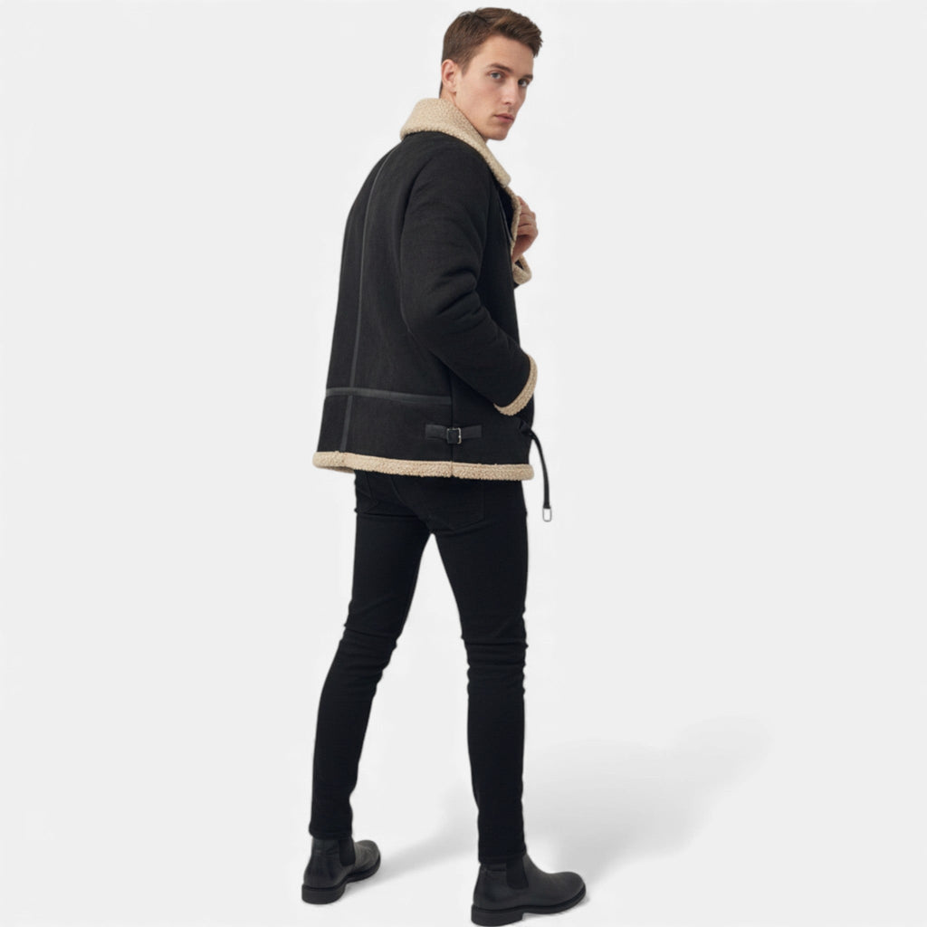 Valmonti | Men’s Fur-Lined Winter Jacket – Classic Warm Coat