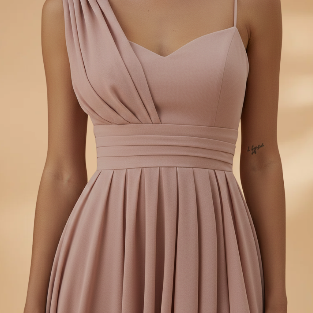 Women's High-Waisted Cocktail Dress with Flattering Fit