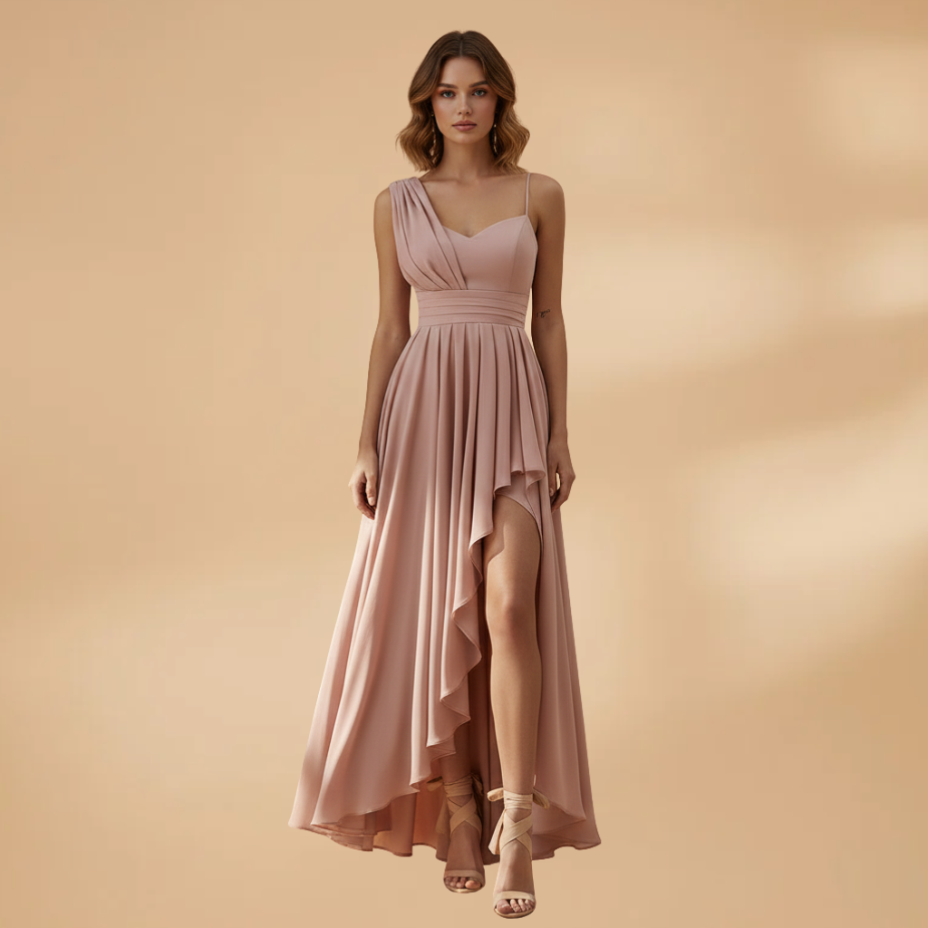 Women's High-Waisted Cocktail Dress with Flattering Fit