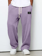 Daved - Casual Waffle Knitted Drawstring Pants