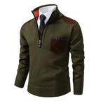 Men’s Quarter Zip Cashmere Sweater with Chest Pocket