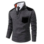 Men’s Quarter Zip Cashmere Sweater with Chest Pocket