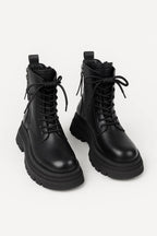 Women’s Lace-Up Ankle Boots Chunky Platform Sole Modern Design