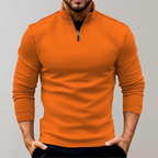Men’s Quarter Zip Sweater with Stand Collar