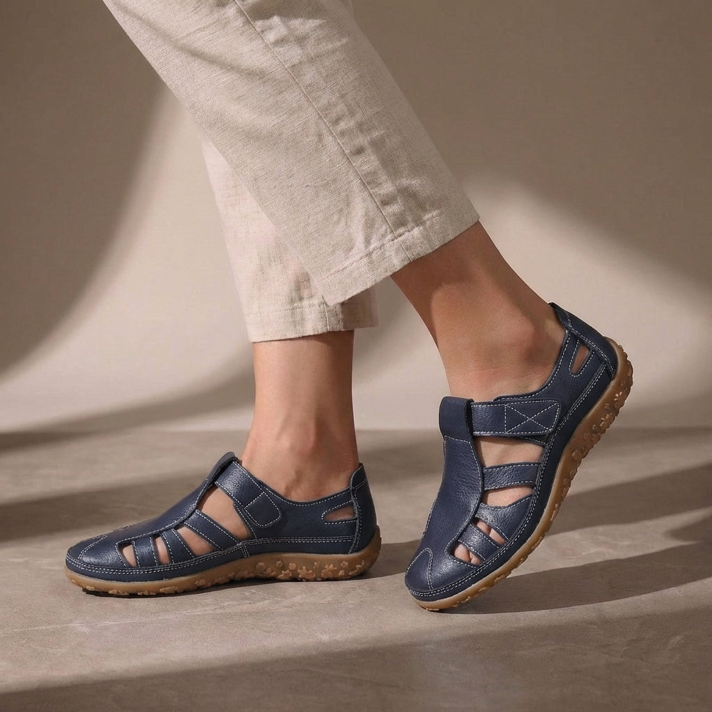 Women’s Orthopedic Closed-Toe Sandals with Adjustable Straps