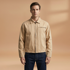 Men’s Bomber Jacket with Zip Front Closure and Chest Pocket