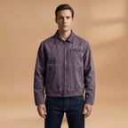Men’s Bomber Jacket with Zip Front Closure and Chest Pocket