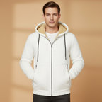 Men’s Hooded Winter Jacket with Adjustable Hood