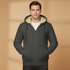 Men’s Hooded Winter Jacket with Adjustable Hood
