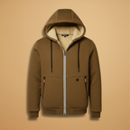 Men’s Hooded Winter Jacket with Adjustable Hood