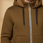 Men’s Hooded Winter Jacket with Adjustable Hood