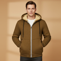 Men’s Hooded Winter Jacket with Adjustable Hood