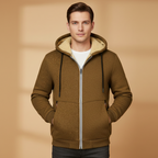 Men’s Hooded Winter Jacket with Adjustable Hood
