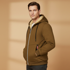 Men’s Hooded Winter Jacket with Adjustable Hood