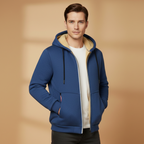 Men’s Hooded Winter Jacket with Adjustable Hood