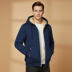 Men’s Hooded Winter Jacket with Adjustable Hood