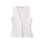 Bonnie | Deep V-Neck Ribbed Knit Vest