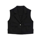 Lyla | Cropped Tailored Blazer Vest
