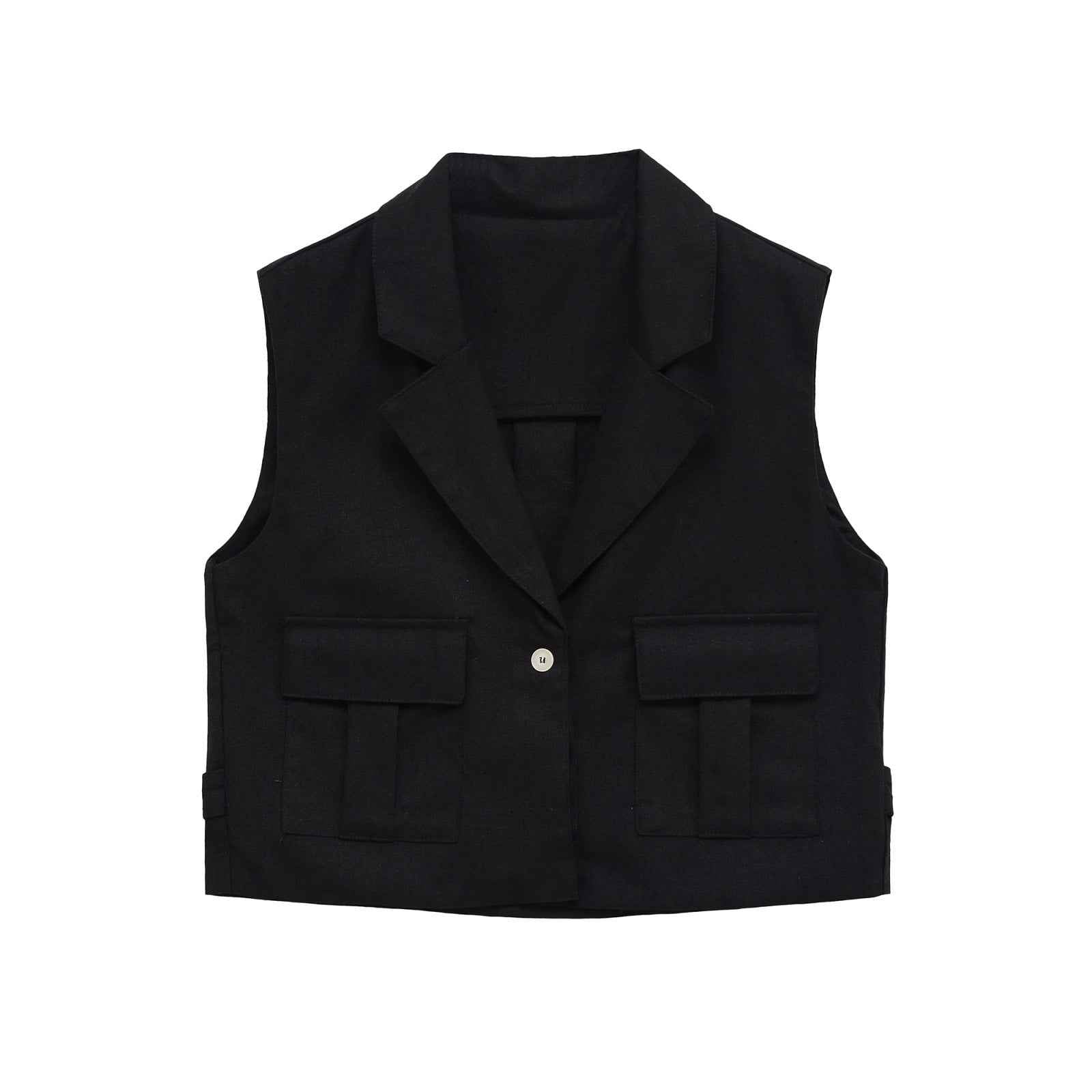 Lyla | Cropped Tailored Blazer Vest
