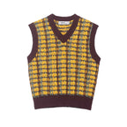 Louisa | Plaid Pattern Knit Vest