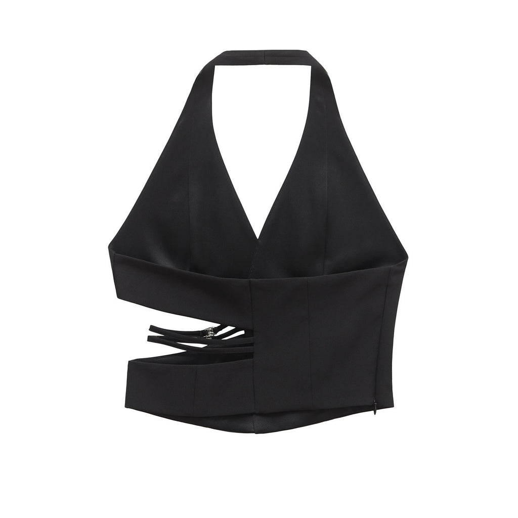 Dulcie | Cut-Out Buckle Detail Halter Top