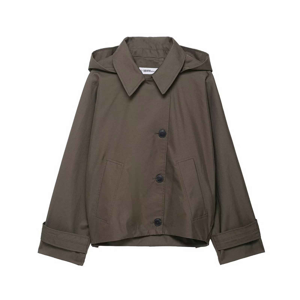 Tallulah | Khaki Cropped Utility Jacket