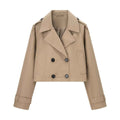 Tessa | Double-Breasted Cropped Trench Coat