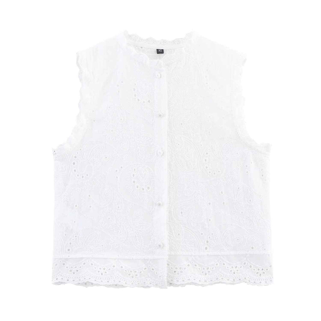 Ruby | White Broderie Anglaise Lace Top