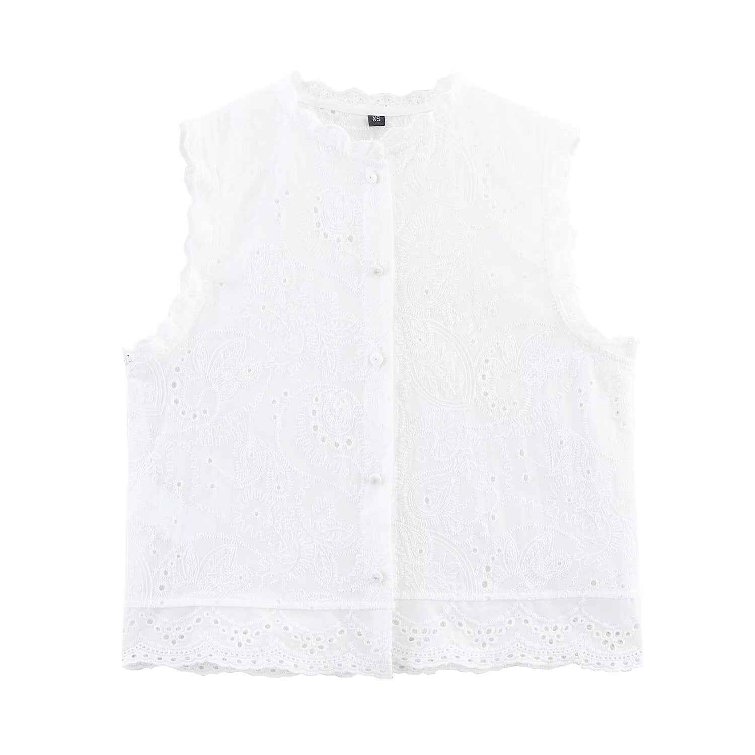 Ruby | White Broderie Anglaise Lace Top