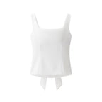 Cressida | Square Neck Bow Detail Fitted Top