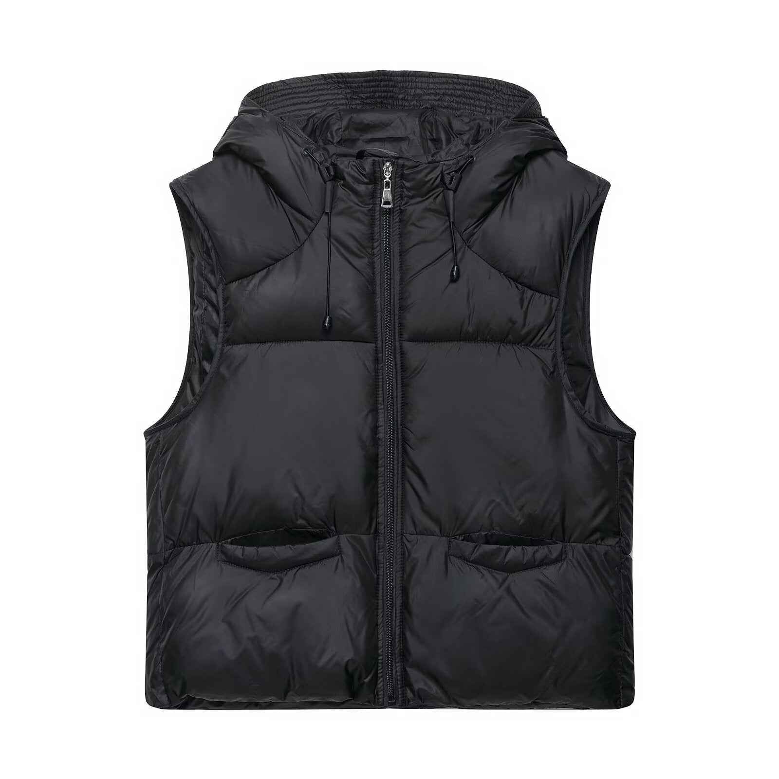 Bella | Hooded Cropped Puffer Vest