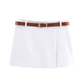 Gracie | Wrap-Front A-Line Tennis Skort with Integrated Shorts