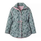 Aria | Reversible Paisley Quilted Puffer Jacket