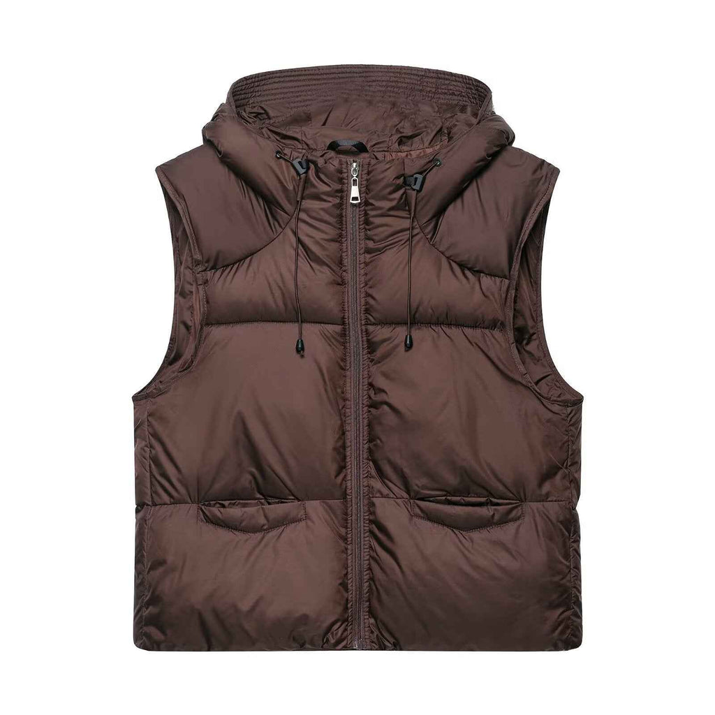Bella | Hooded Cropped Puffer Vest