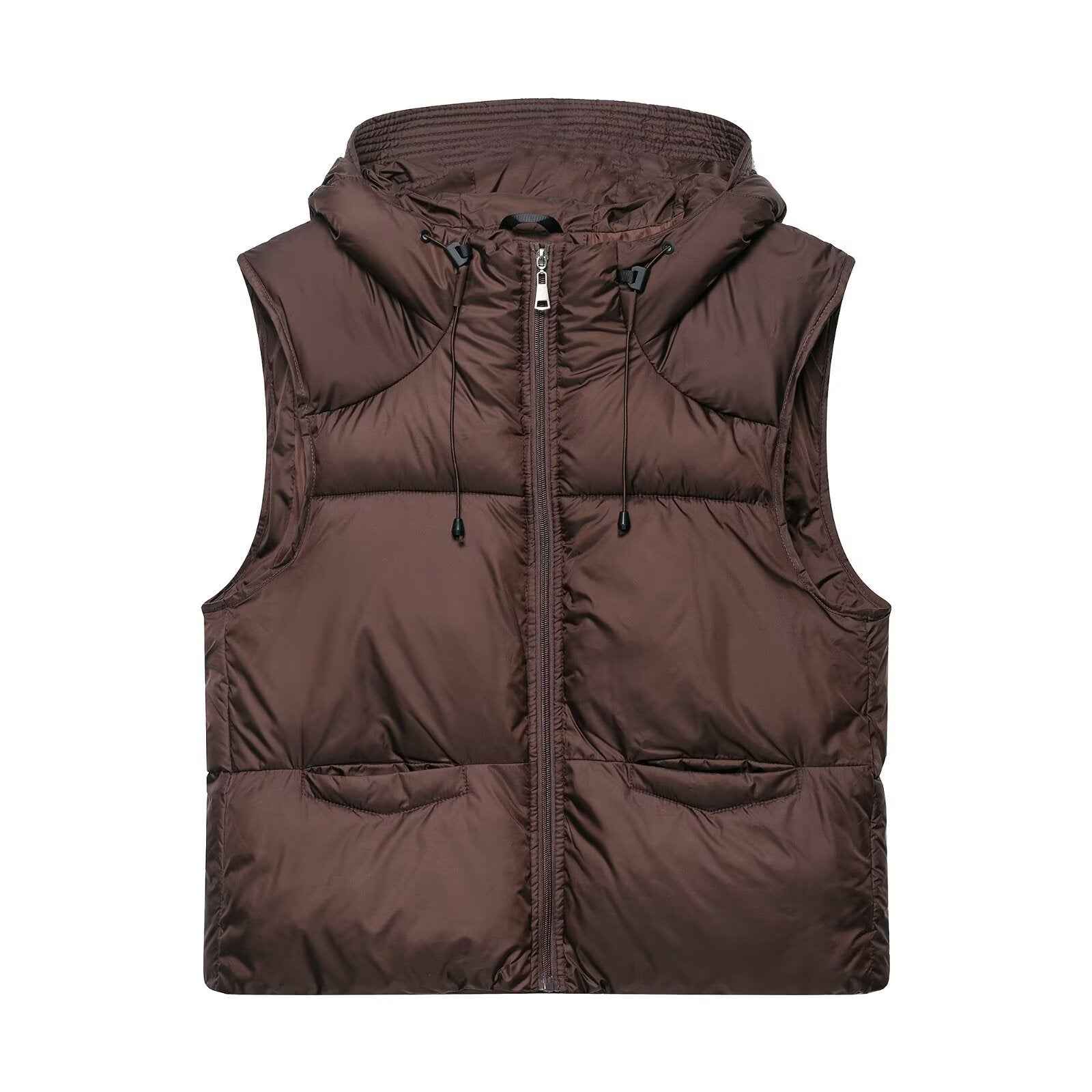 Bella | Hooded Cropped Puffer Vest