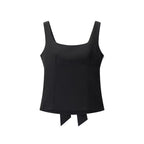 Cressida | Square Neck Bow Detail Fitted Top
