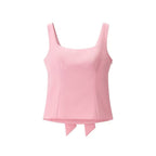 Cressida | Square Neck Bow Detail Fitted Top