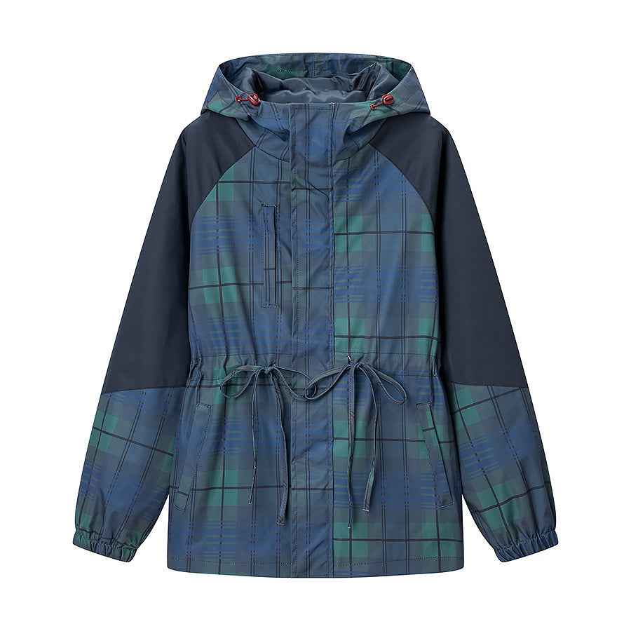 Rose | Hooded Plaid Light Jacket