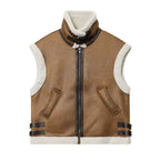 Eleanor | Faux Shearling Aviator-Style Gilet