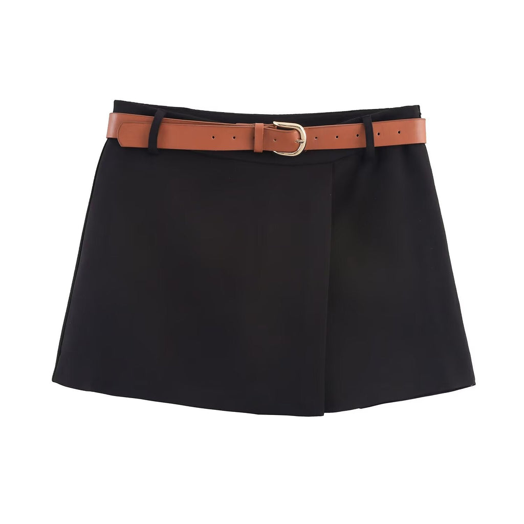 Gracie | Wrap-Front A-Line Tennis Skort with Integrated Shorts