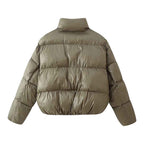 Rosie | High Collar Quilted Cropped Puffer Jacket