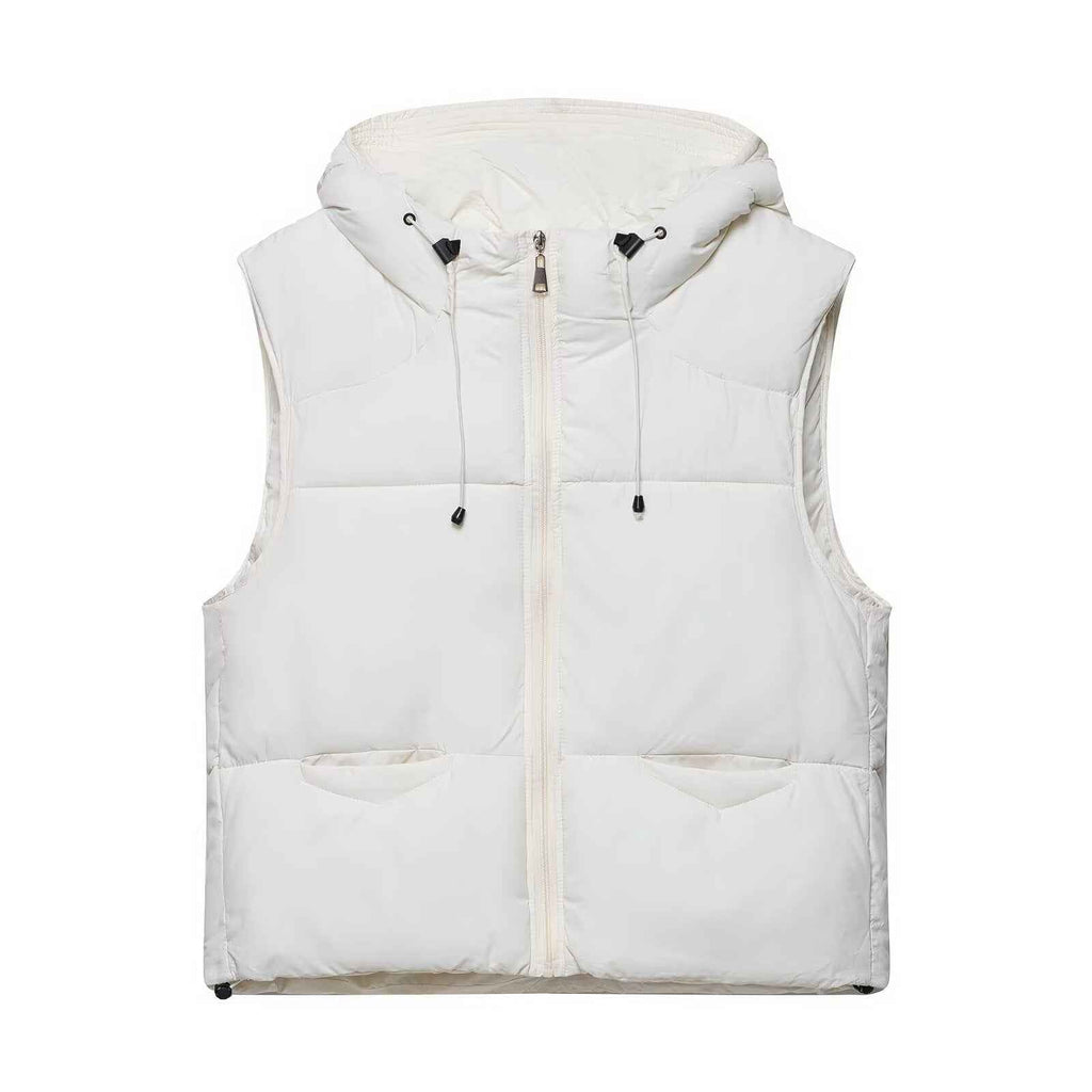 Bella | Hooded Cropped Puffer Vest