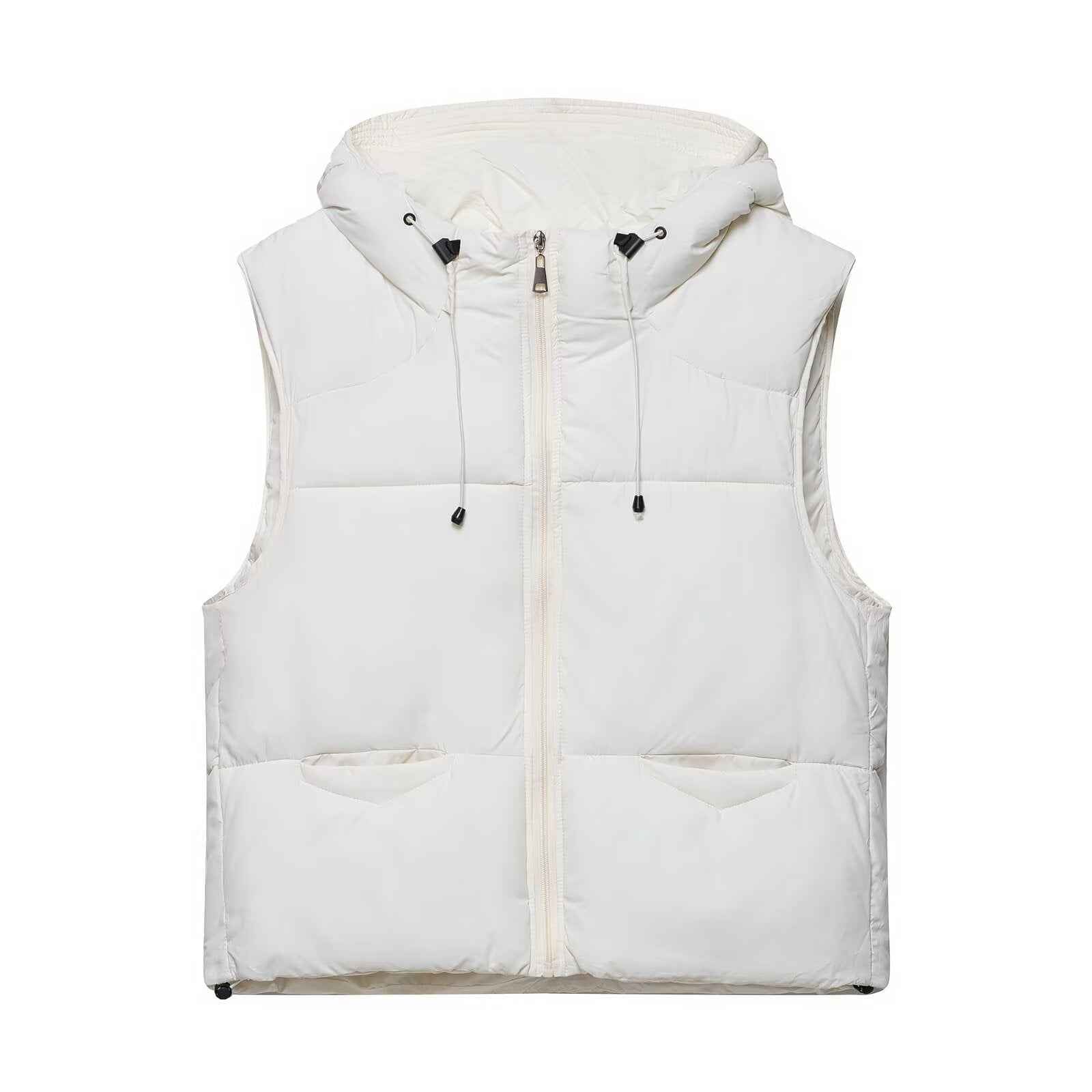 Bella | Hooded Cropped Puffer Vest
