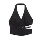Dulcie | Cut-Out Buckle Detail Halter Top