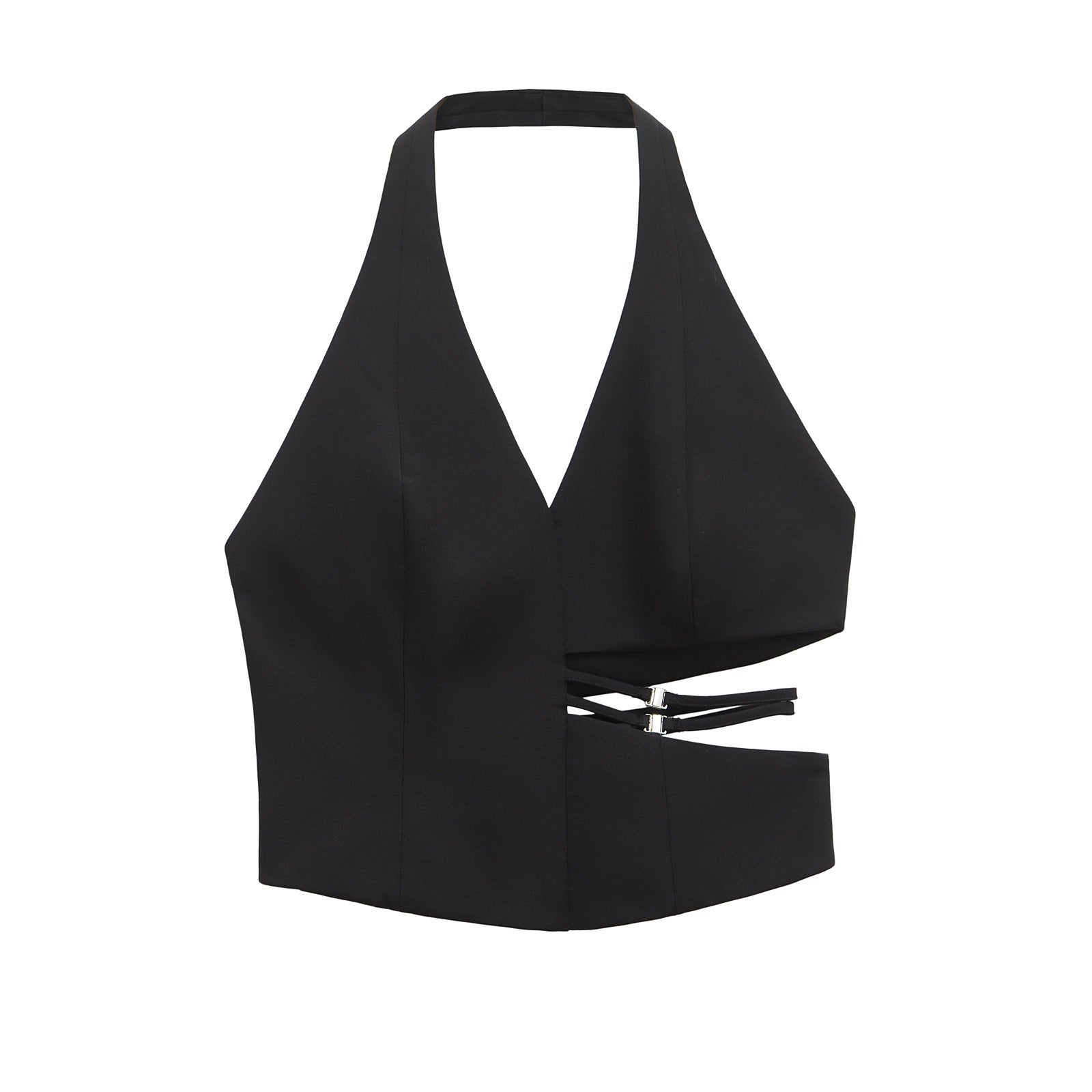 Dulcie | Cut-Out Buckle Detail Halter Top