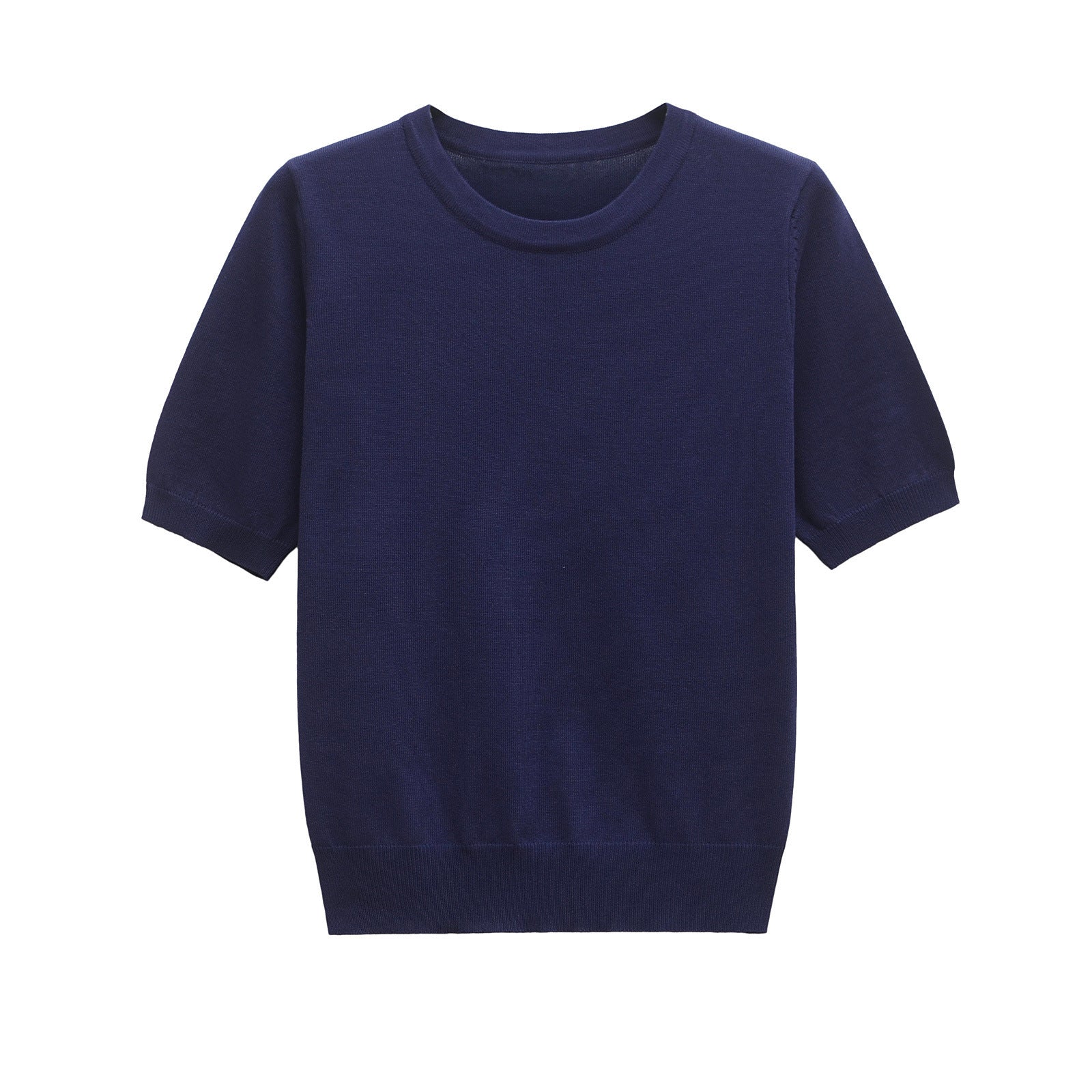 Tilly | Crew Neck Short Sleeve Ribbed Premium Knit Top