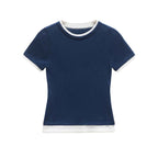 Olivia | Contrast Trim Baby Tee